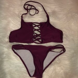 Purple Crisscross Swimsuit! 👙